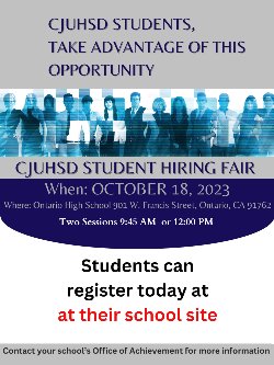 CJUHSD Student Hiring Fair